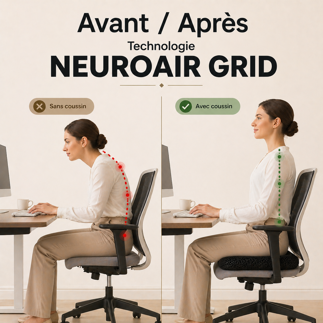 Coussin d’assise - NEUROAIR GRID™