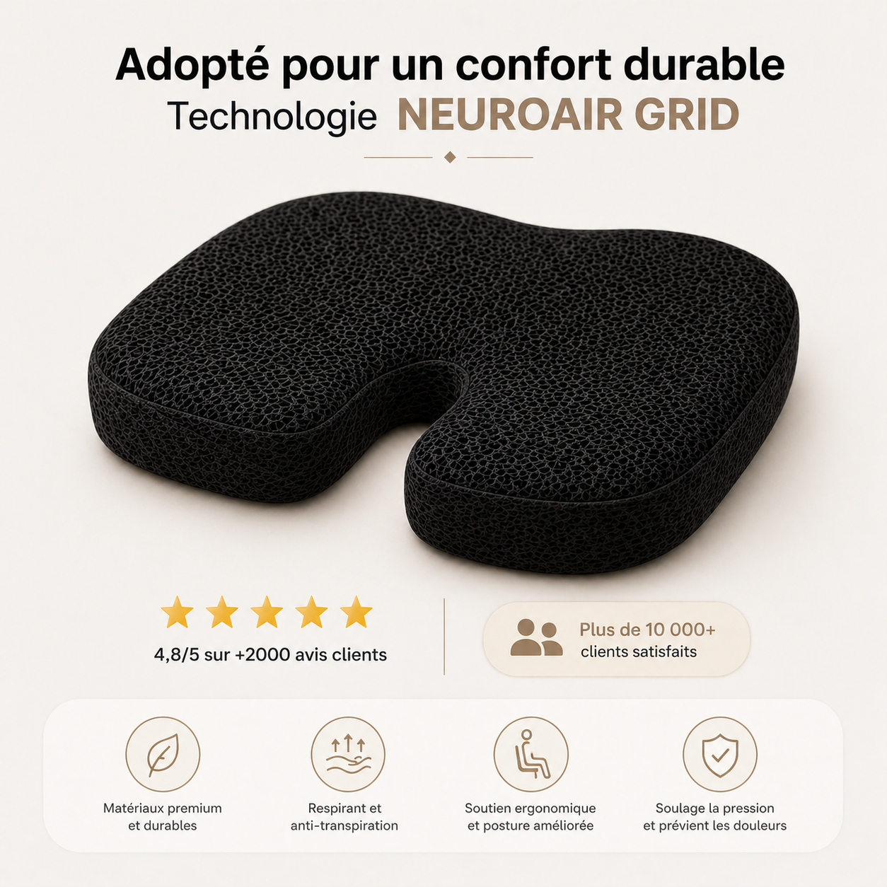 Coussin d’assise - NEUROAIR GRID™